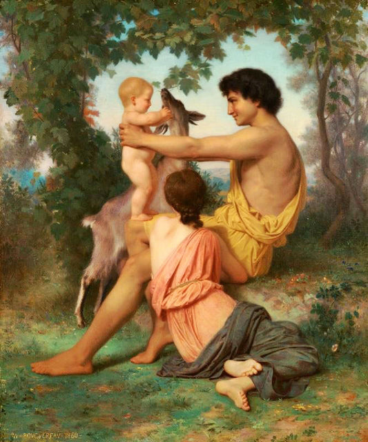 Idyll, Family From Antiquity (Small Version) by William Bouguereau