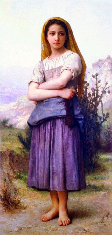 The Knitter by William Bouguereau