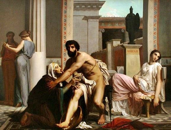 Odysseus And Eurycleia by William Bouguereau