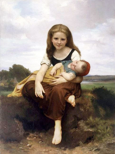 The Elder Sister by William Bouguereau