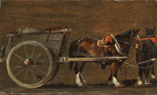 Horse And Cart (Study For The Cart In ’Stour Valley And Dedham Village, 1814’) by John Constable