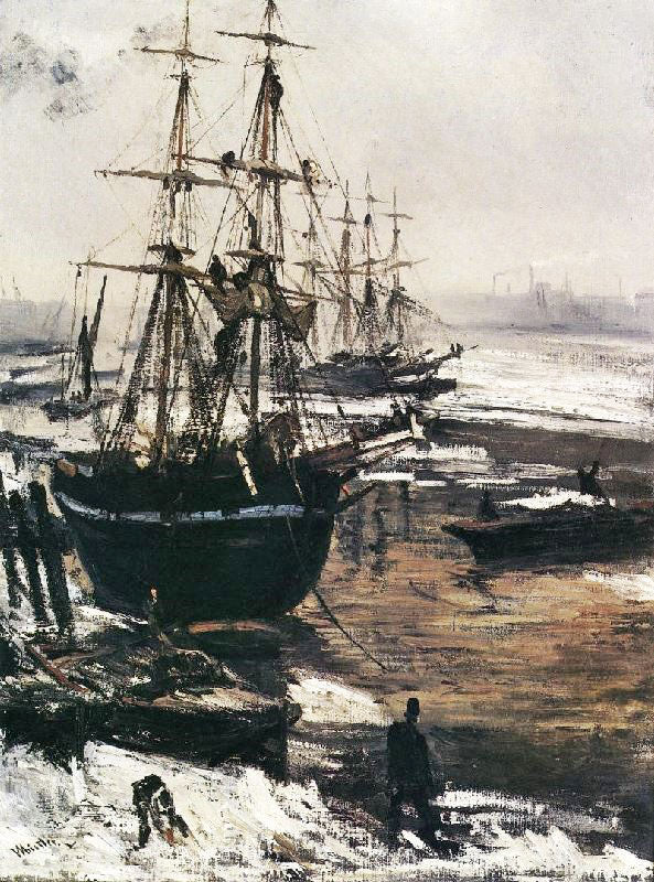 The Thames In Ice by James Abbott McNeill Whistler