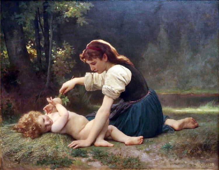 Nature’S Fan by William Bouguereau
