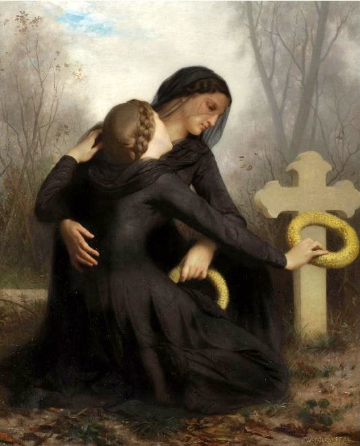 All Saints Day (Small Version) by William Bouguereau