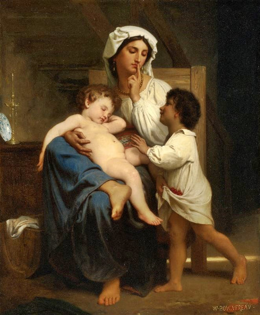 The Sleep (Small Version) by William Bouguereau
