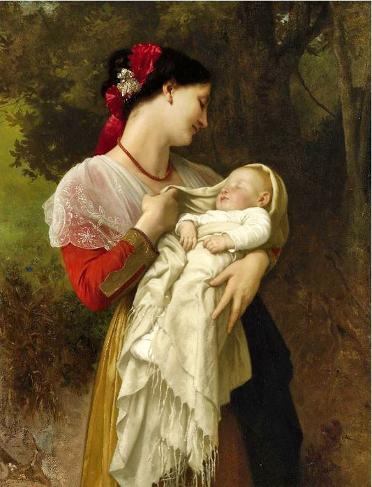 Maternal Admiration (Large Version) by William Bouguereau