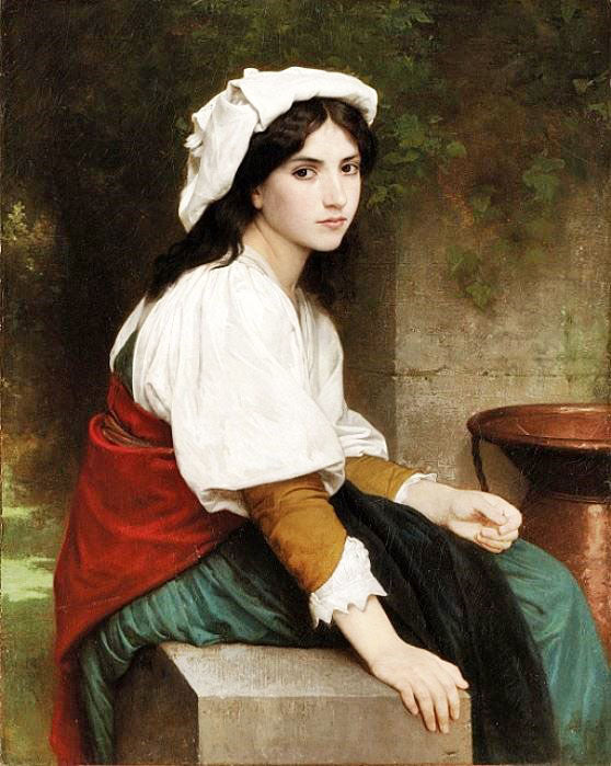 Italian Girl At The Fountain by William Bouguereau