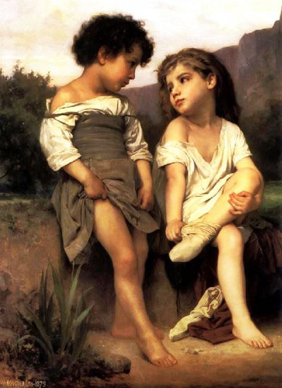 At The Edge Of The Brook by William Bouguereau