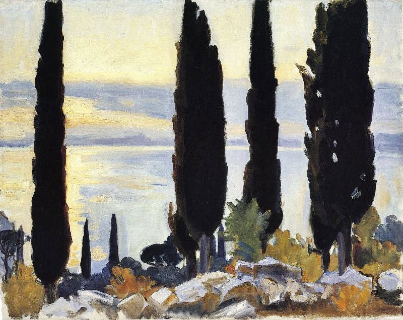 Cypress Trees At San Vigilio by John Singer Sargent