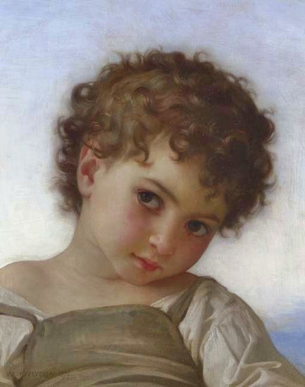 Child’S Head, Study For The Cup Of Milk by William Bouguereau