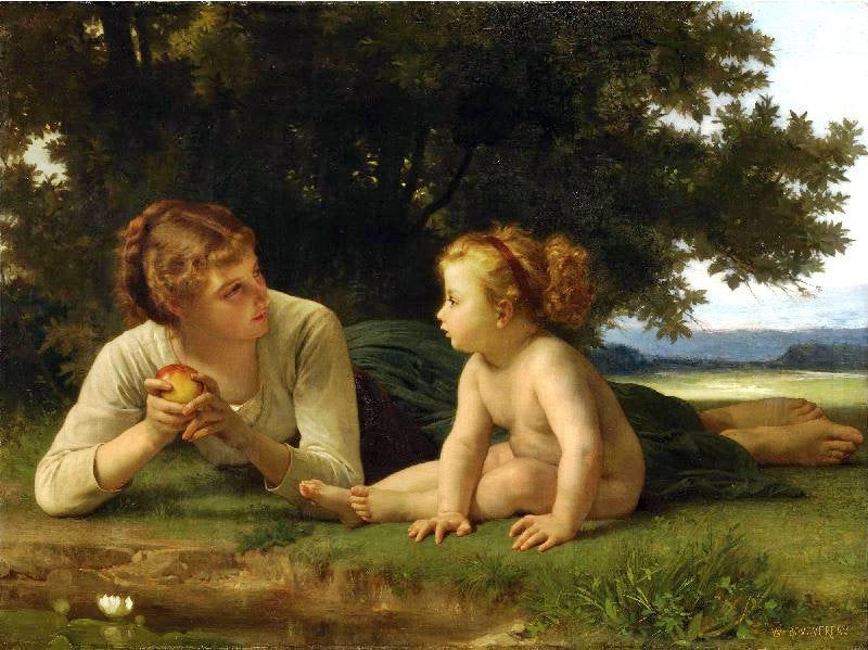 Tentation (Small Version) by William Bouguereau