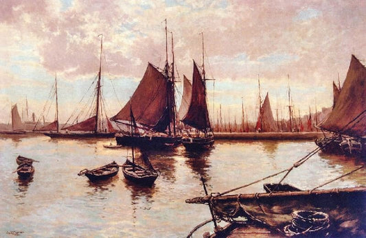 Harbor Scene by Julian Onderdonk