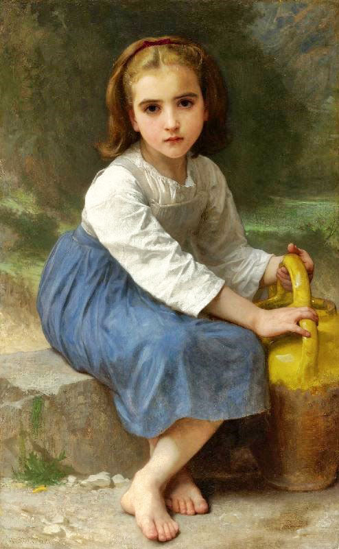Young Girl With A Water Jug by William Bouguereau