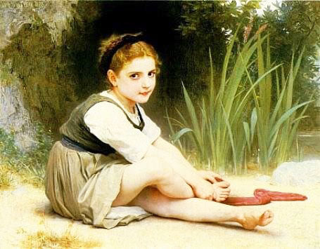 Girl By A Stream by William Bouguereau