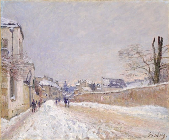 Rue Eugene Moussoir At Moret: Winter by Alfred Sisle