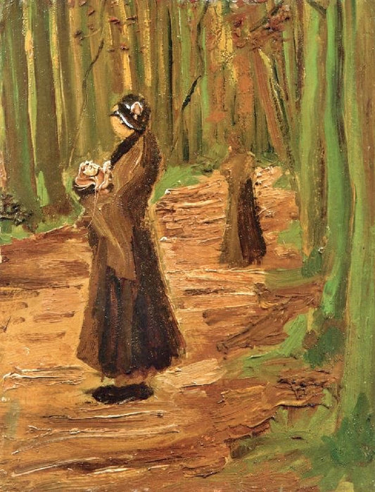 Two Women In A Wood by Vincent van Gogh