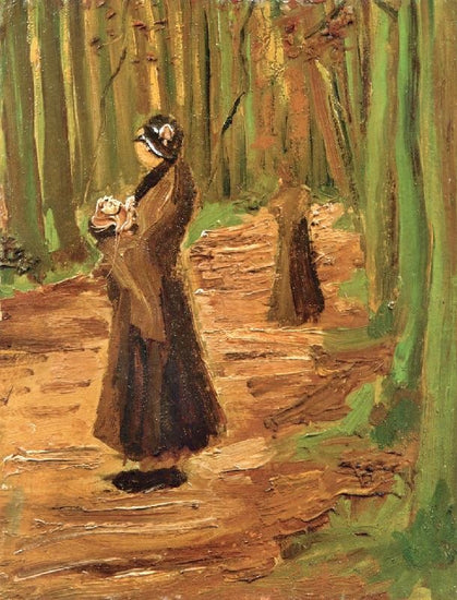 Two Women In A Wood by Vincent van Gogh