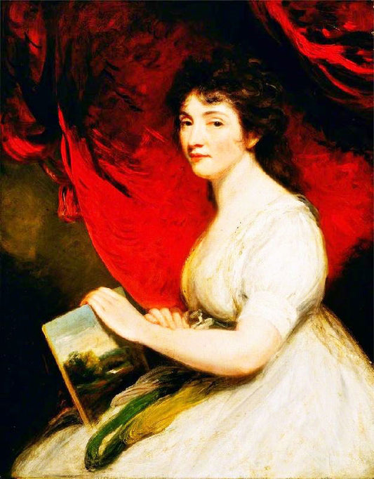 Miss Mary Linwood, Artist In Needlework by John Hoppner