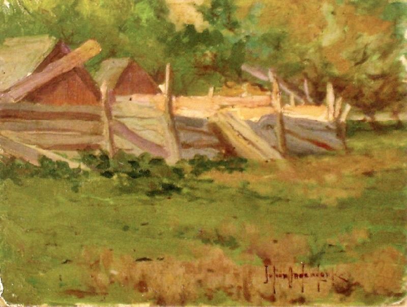 Pig Pen In Mrs. Randall’S Yard, Southampton, L.I. by Julian Onderdonk