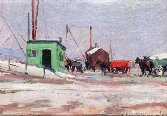 Noontime On The Docks, Hudson River And 85Th Street by Julian Onderdonk