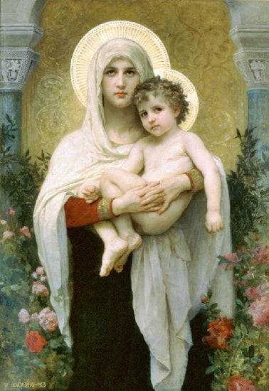 The Madonna Of The Roses by William Bouguereau