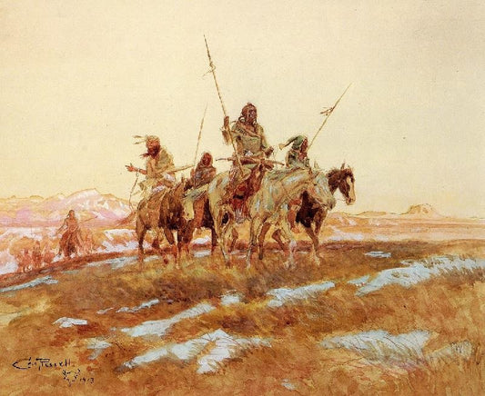 Piegan Hunting Party by Charles Marion Russell