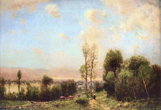 Landscape With Figures On A Path by Julian Onderdonk