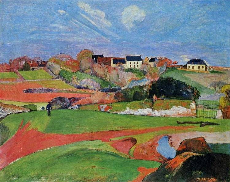 Fields At Le Pouldu by Paul Gauguin
