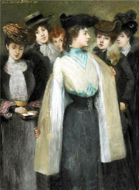 At The Couturier by Pierre Carrier-Belleuse