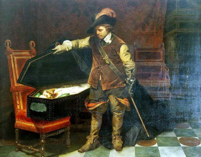 Cromwell Before The Coffin Of Charles I by Paul Delaroche