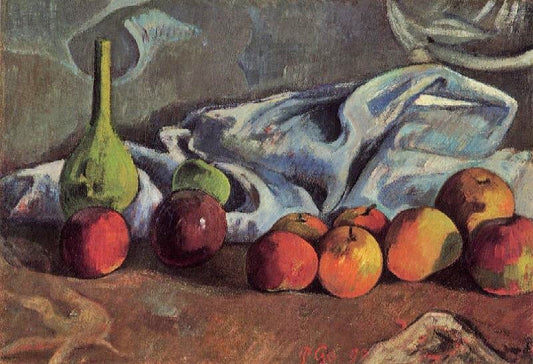 Still Life With Apples And Green Vase by Paul Gauguin