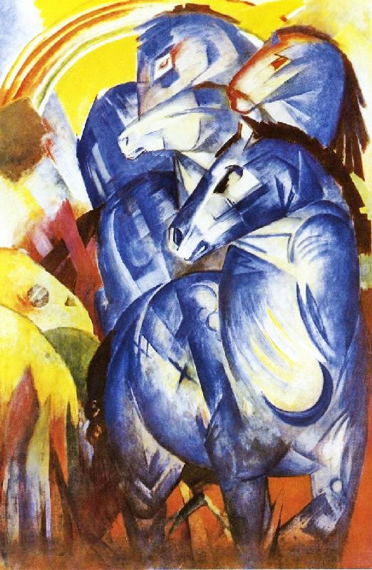 The Tower Of Blue Horses by Franz Marc