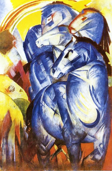 The Tower Of Blue Horses by Franz Marc