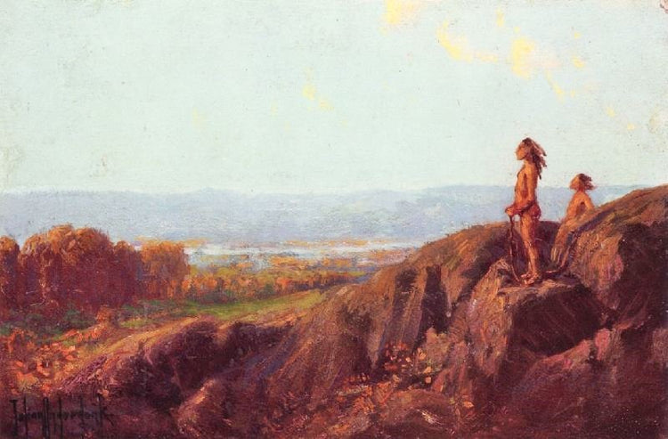 Landscape With Indian Scouts by Julian Onderdonk