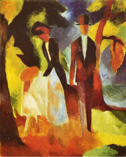 People By The Lake by August Macke