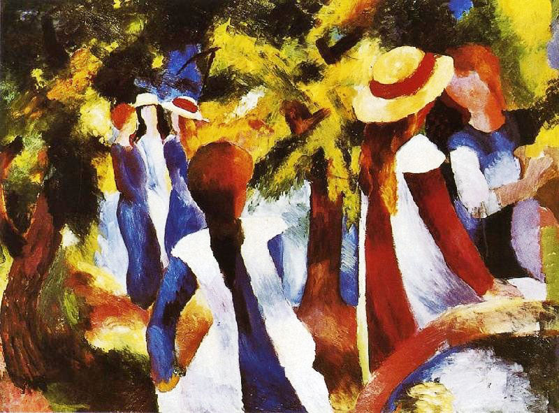 Girls Under Trees by August Macke