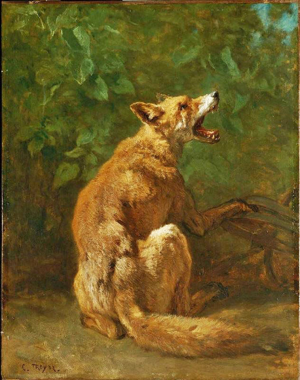 Fox In A Trap by Constant Troyon