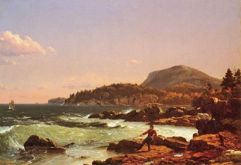 View Of Newport Mountain, Mount Desert by Frederic Edwin Church