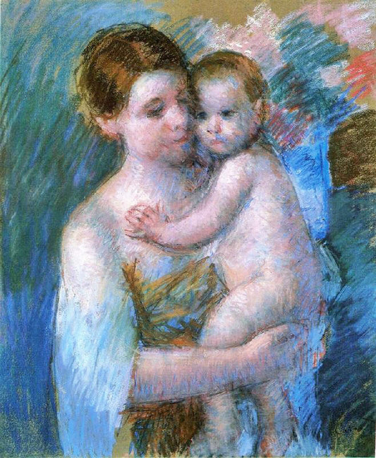 Mother Holding Her Baby by Mary Cassatt