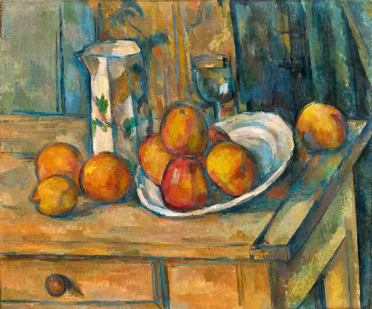 Still Life With Milk Jug And Fruit by Paul Cézanne