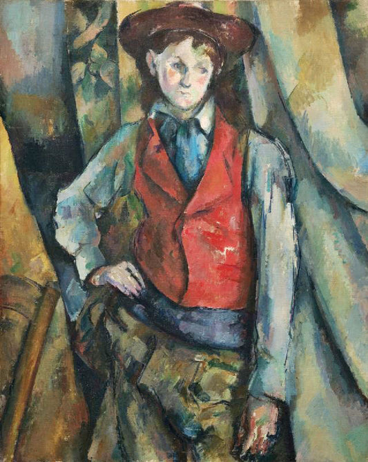 Boy In A Red Waistcoat by Paul Cézanne