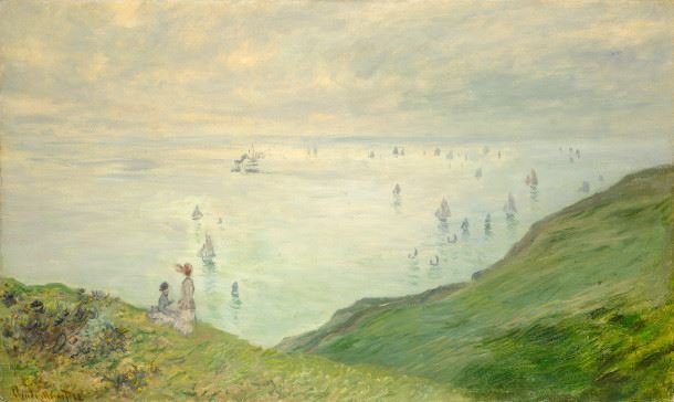 Cliffs At Pourville by Claude Oscar Monet
