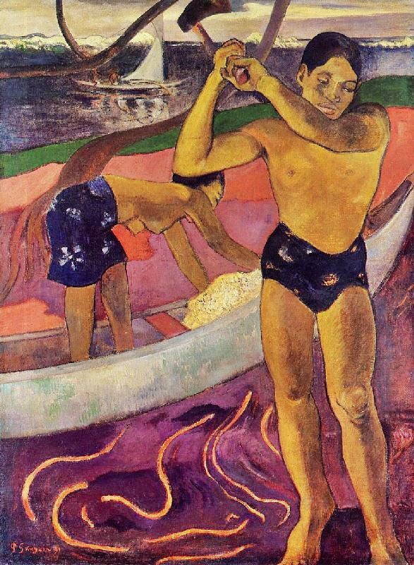 Man With An Ax by Paul Gauguin