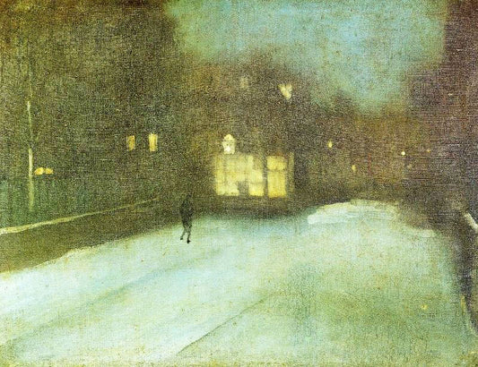 Nocturne: Grey And Gold, Chelsea Snow by James Abbott McNeill Whistler