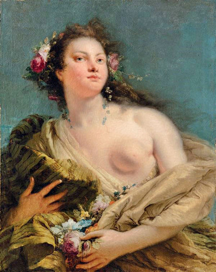 Portrait Of A Lady As Flora by Giovanni Battista Tiepolo