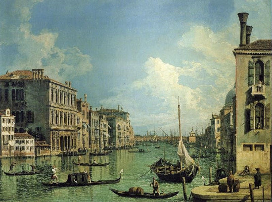 Grand Canal Near The Campo San Vio, Looking Towards The Church Of Santa Maria Della Salute by After Canaletto