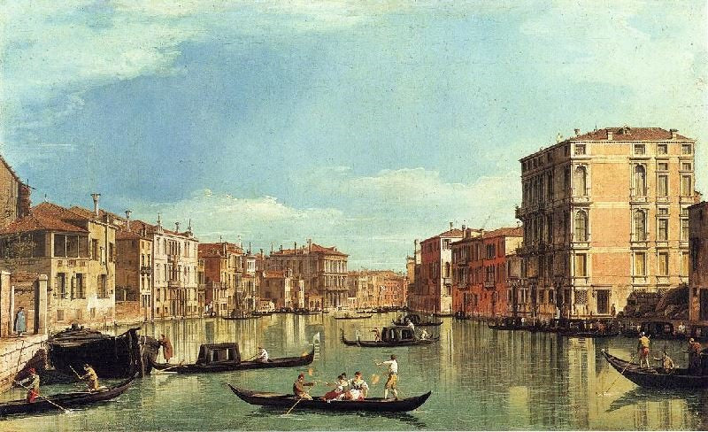 GRAND CANAL BETWEEN THE PALAZZO BEMBO AND THE PALAZZO VENDRAMIN