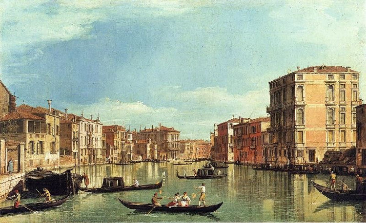 Grand Canal Between The Palazzo Bembo And The Palazzo Vendramin by Canaletto