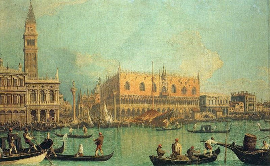 The Doge’S Palace With The Piazza Di San Marco by Canaletto