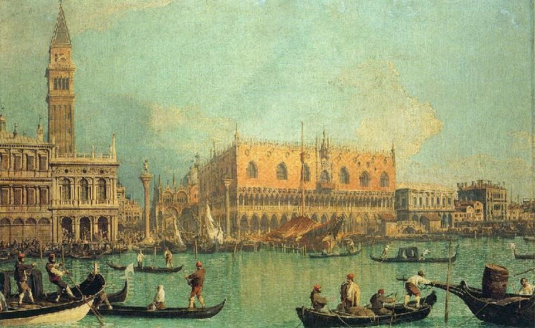 The Doge’S Palace With The Piazza Di San Marco by Canaletto